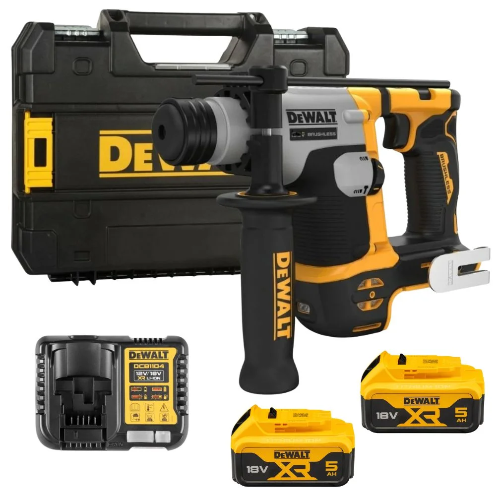 DeWALT DCH172P2-GB 18V XR Cordless Brushless Ultra Compact SDS+ Rotary Hammer Drill With 2x5Ah Batts,Charger & Case
