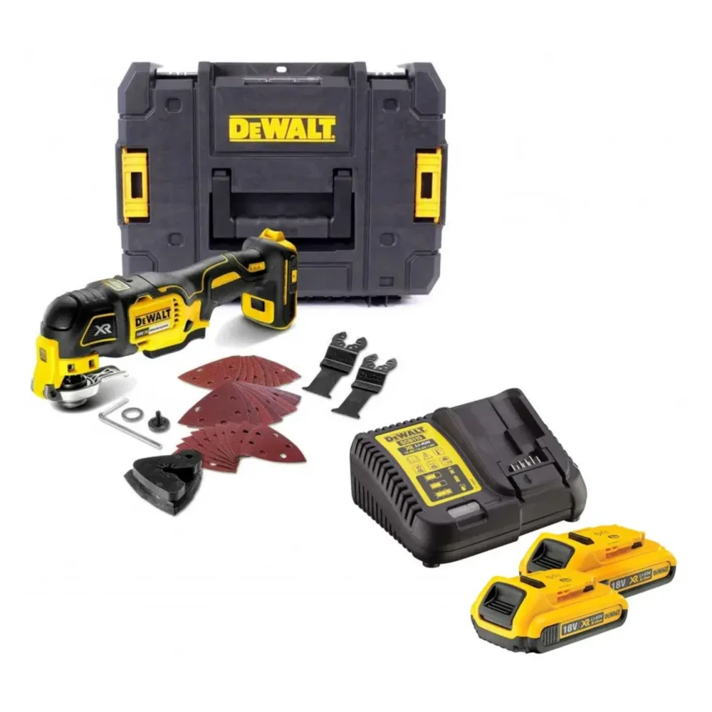 DeWALT DCS356D2 18V XR Speed Oscillating Tool With 2 x 2Ah Batteries, Charger And TSTAK Case