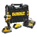 DeWALT DCF850H2T 18V XR Ultra Compact Brushless Impact Driver, 2 x 5Ah Powerstack Batteries, Charger & TSTAK Case