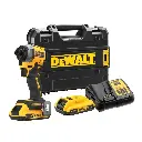 DeWALT DCF850D2T 18V XR Ultra Compact Brushless Impact Driver, 2 x 2Ah Batteries, Charger & TSTAK Case