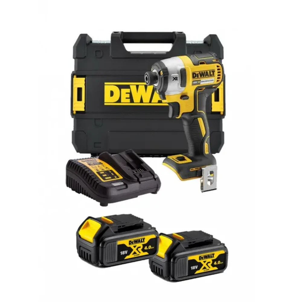 DeWalt DCF887M2 18V XR Brushless 3 Speed Impact Driver With 2 x 4Ah Batteries, Charger And TSTAK Case