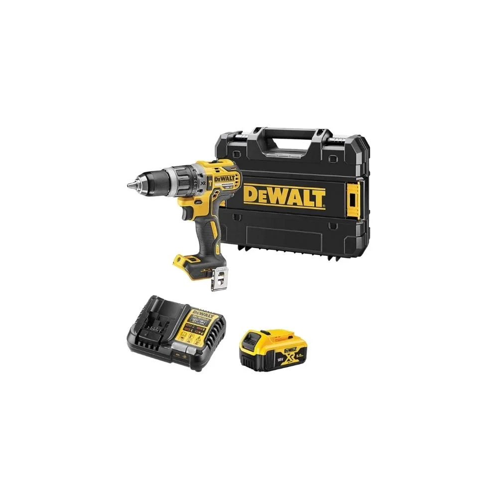 DeWALT DCD796P1 18V XR Brushless Combi Drill 1 x 5Ah DCB184 Battery, Charger, Case 