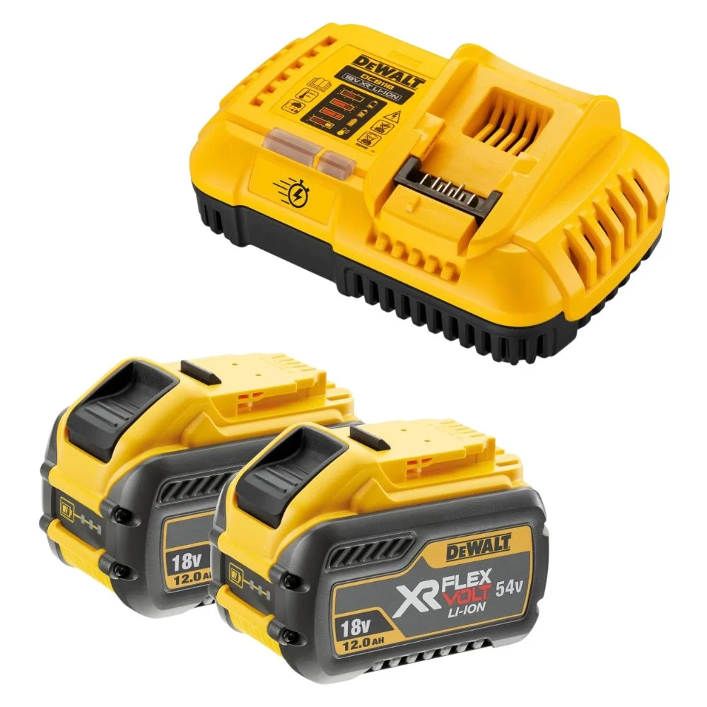 DeWALT DCB118Y2 XR FLEXVOLT Starter Set 18V/54V 2x12Ah Batteries