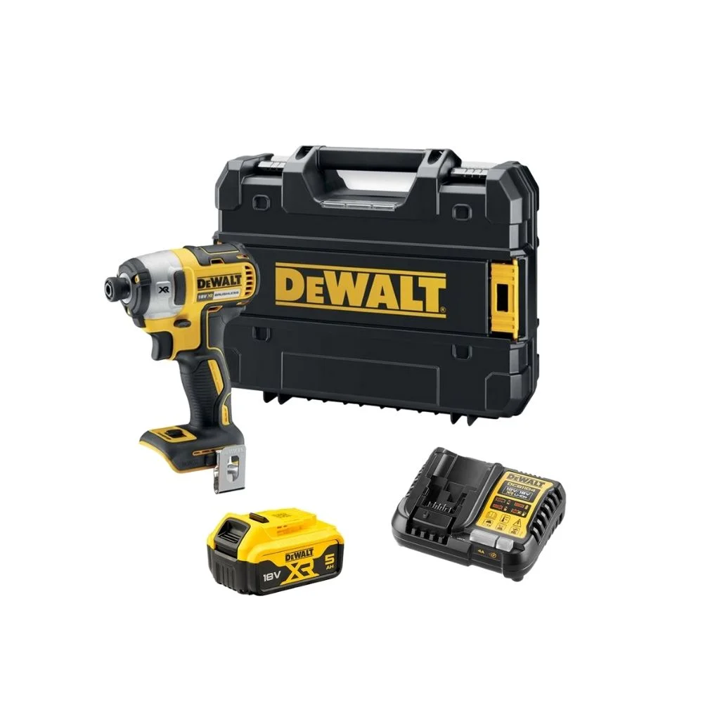 DeWALT DCF887P1 Cordless 18V Brushless Impact Driver With 5Ah Battery, Charger And Case