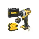 DeWALT DCF809D2T Cordless 18v XR Brushless Compact Impact Driver With 2x 2Ah Batteries, Case And Charger