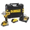 DeWALT DCF891H2T 18V XR 1/2 Compact High Torque Wrench – 2 x 5Ah Power Stack Batts, Charger & Case