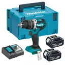 Makita DHP484RMJ 18V LXT Brushless Combi Hammer Drill With 2x4.0ah Batteries,Charger & MAKPAC3 Case