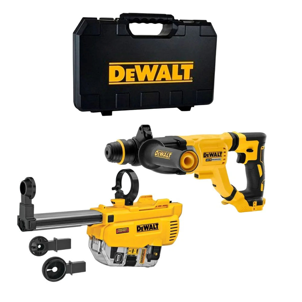DeWALT DCH263NK 18V XR Brushless SDS+ Rotary Hammer Drill DWH205DH Dust Extractor