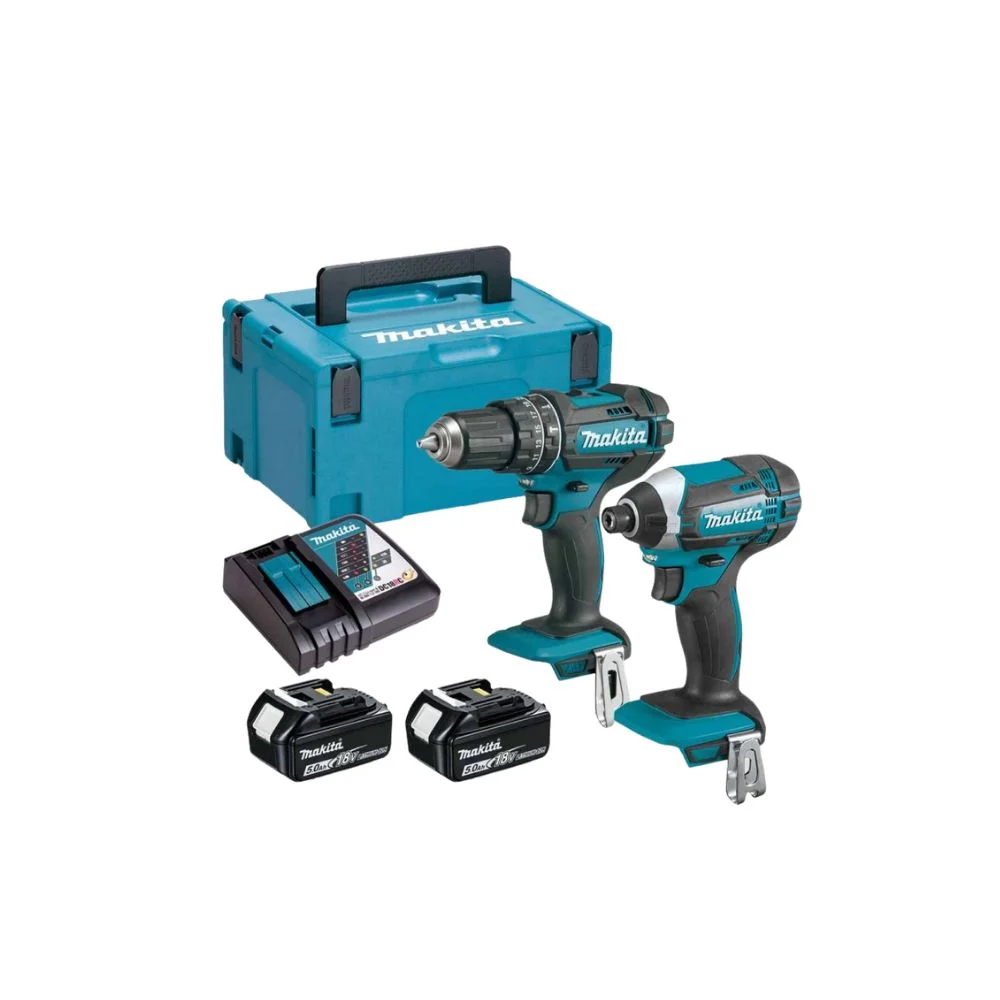 Makita DLX2131TJ 18V LXT 2 Piece Kit with 2 x 5Ah Batteries, Charger and Case