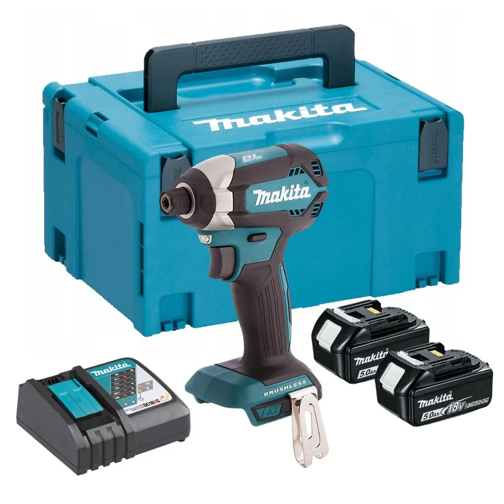 Makita DTD153RTJ 18V LXT Cordless Impact Driver - 2 x 5.0Ah Batteries, Charger & MAKPAC 3 Case