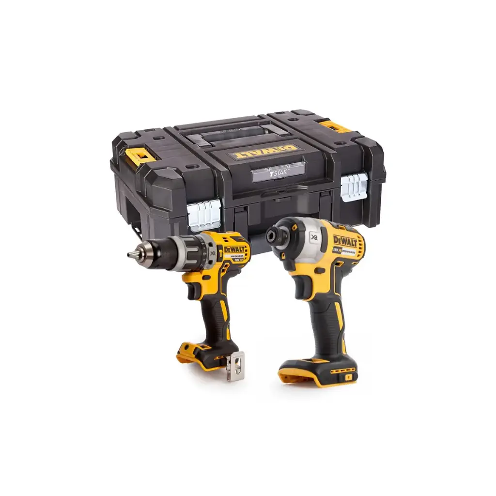 DeWALT DCK266NT 18V XR Brushless Twin Pack – Impact Driver and Combi Drill with TSTAK Storage Case