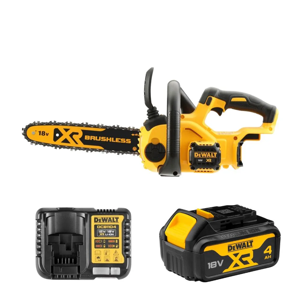 DeWALT DCM565M1 18V XR 30cm Brushless Chainsaw With 4Ah Battery And Charger
