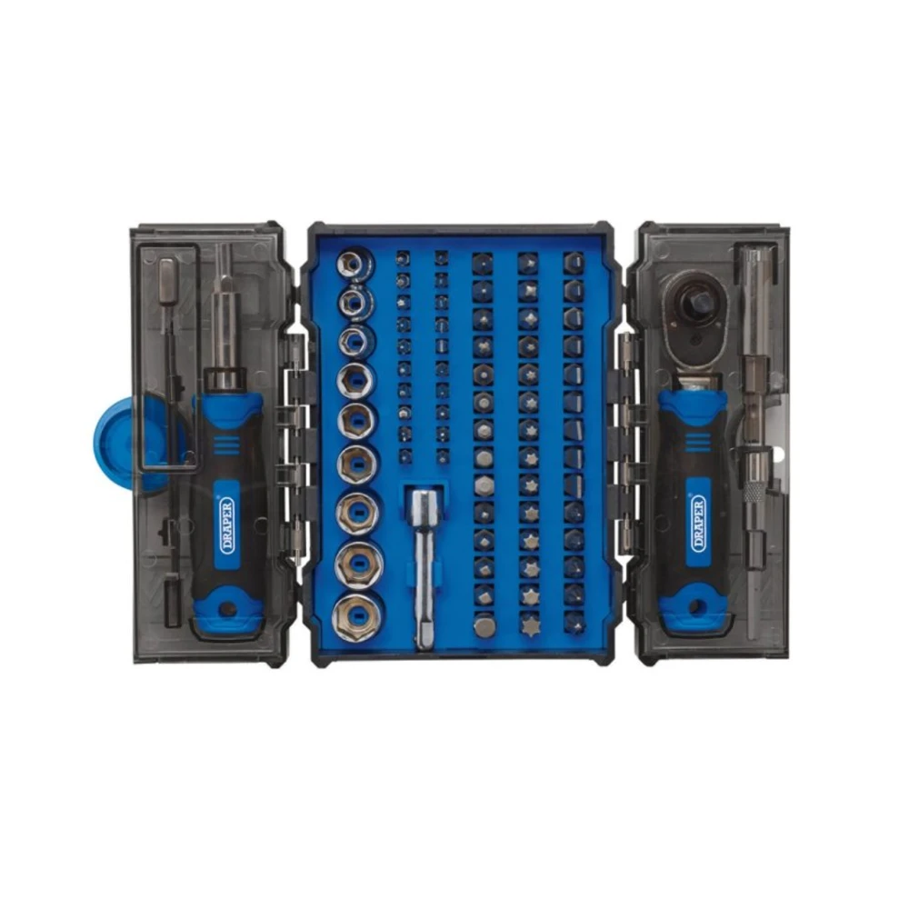 Draper 28029 1/4" Drive 78 Piece Compact Socket & Screwdriver Bit Set