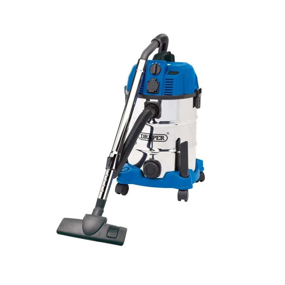 Draper 20529 30L 1600W Wet And Dry Vacum Cleaner 230V Power Socket