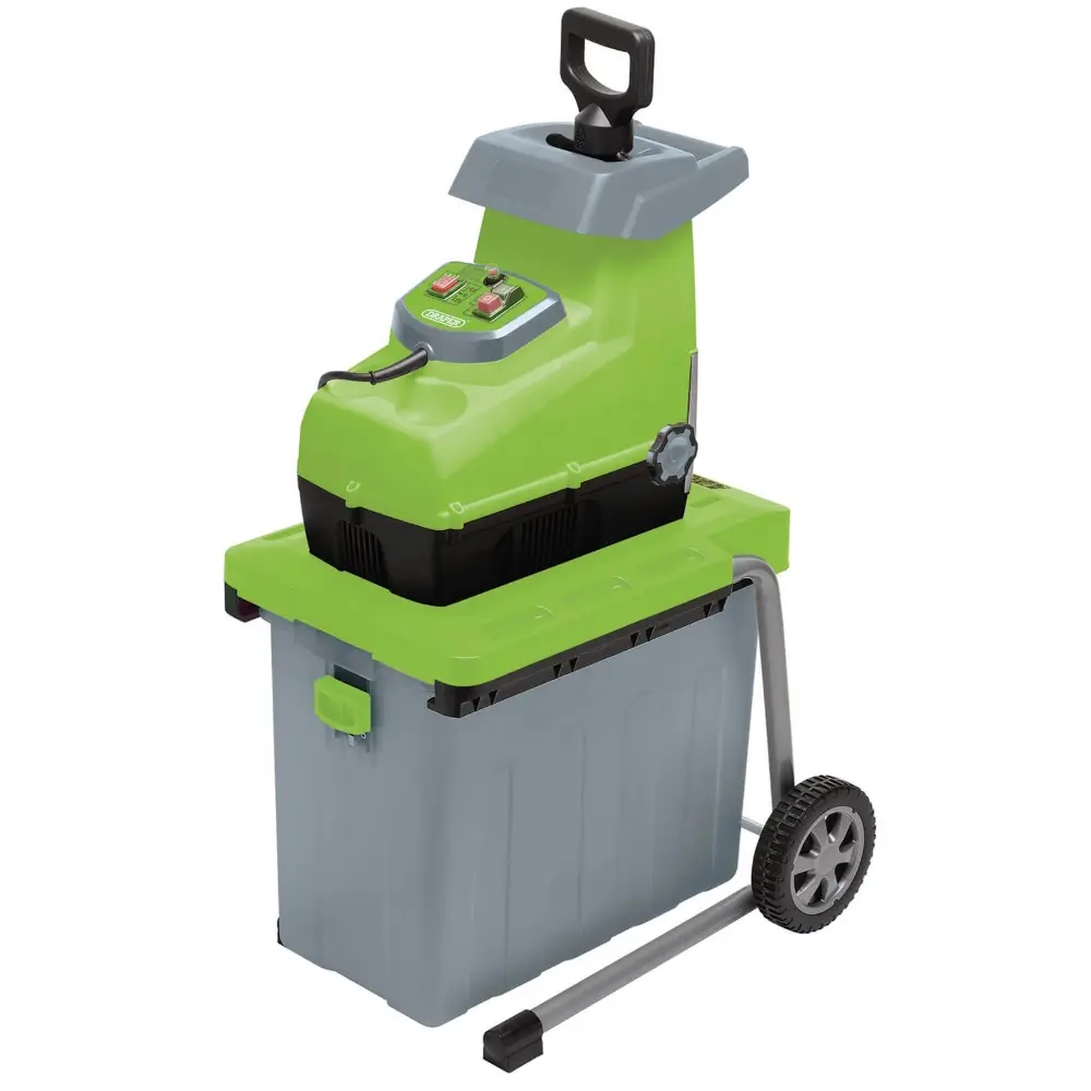 Draper 97974 Quiet Garden Shredder Large 55l Collection Capacity 44mm Cut 2800W