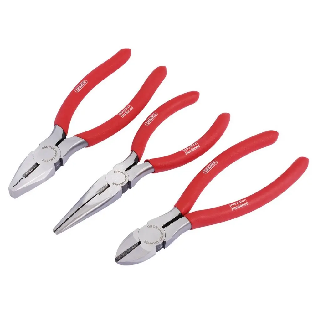 Draper Redline 67924 160mm Pliers Set with PVC Dipped Handles 3 piece