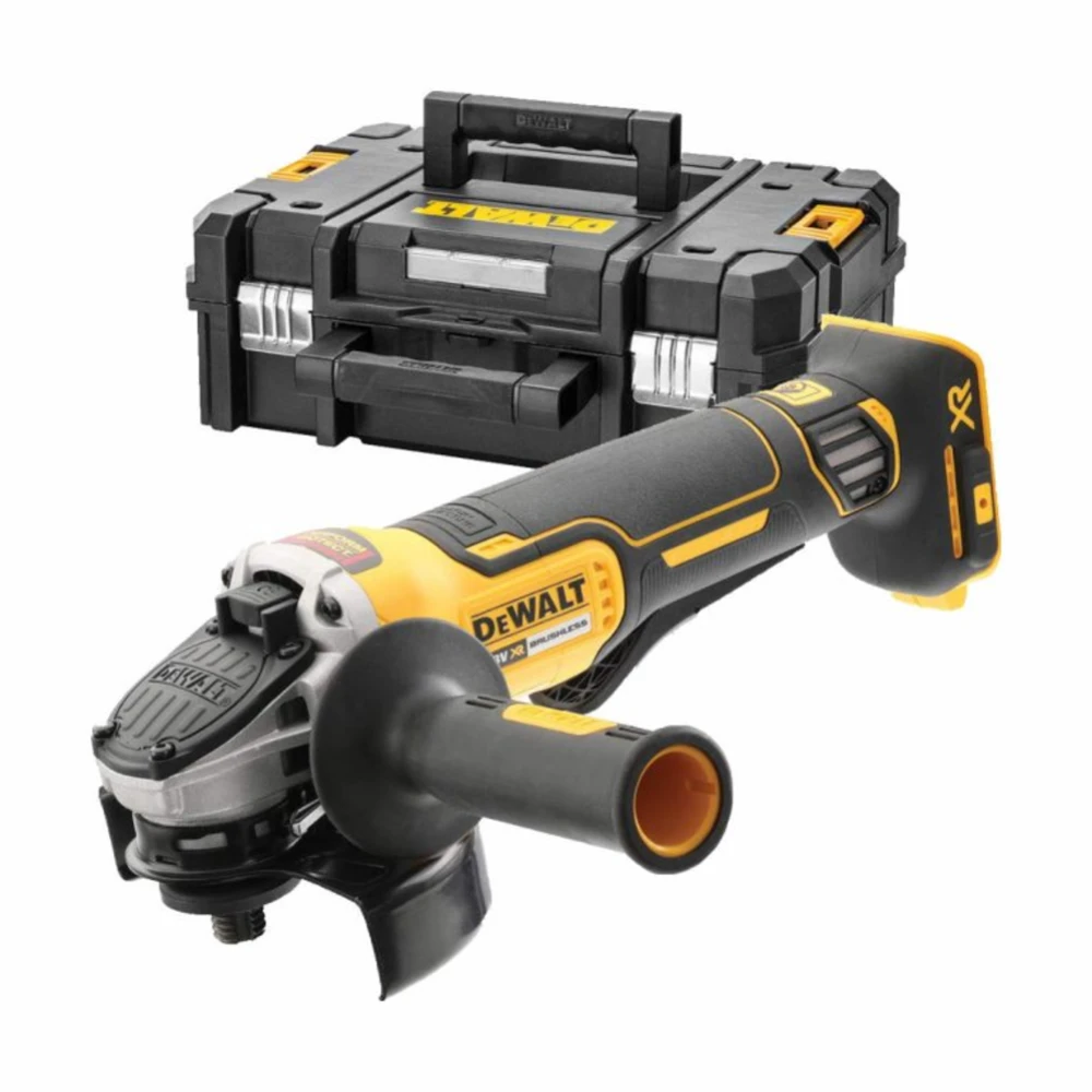 DeWALT DCG406NT 18V XR Brushless Cordless 125mm Angle Grinder with Paddle Switch with TSTAK