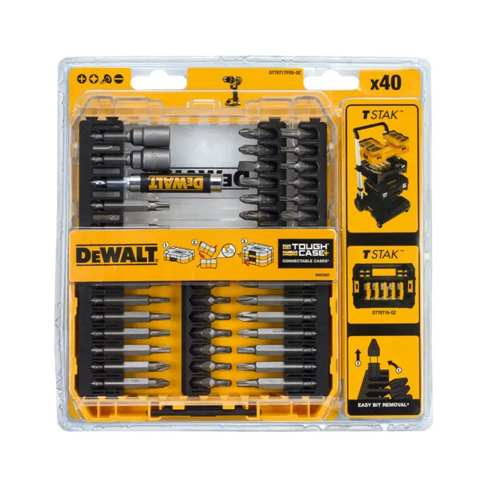 DeWALT DT70717POS Bit Set 40-Piece Black/Yellow Drill Bit Set