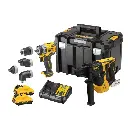 DeWALT DCK2101L2T 12V XR DCH072 SDS+ Drill & DCD703 Multi Head Drill Driver Kit (2x3Ah)