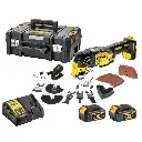 DeWALT DCS355M2 18V XR Brushless Multi-Tool with 35pc Accessory Kit, 2 x 4Ah Batteries, Charger and TSTAK II Case