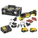 DeWALT DCS355P2 18V XR Brushless Multi-Tool with 35pc Accessory Kit, 2 x 5.0Ah Batteries, Charger and TSTAK II Case