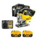 DeWALT DCS331P2 18V XR Cordless Jigsaw with 2x5Ah Batteries, Charger & TSTAK VI Case