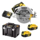 DeWALT DCS570P2 Cordless 18V XR Brushless 184mm Circular Saw 5Ah Battery Box Set 