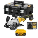 DeWALT DCS571P1 18V XR 115 mm Brushless Compact Circular Saw With 1x 5Ah Batteries, Charger & Case