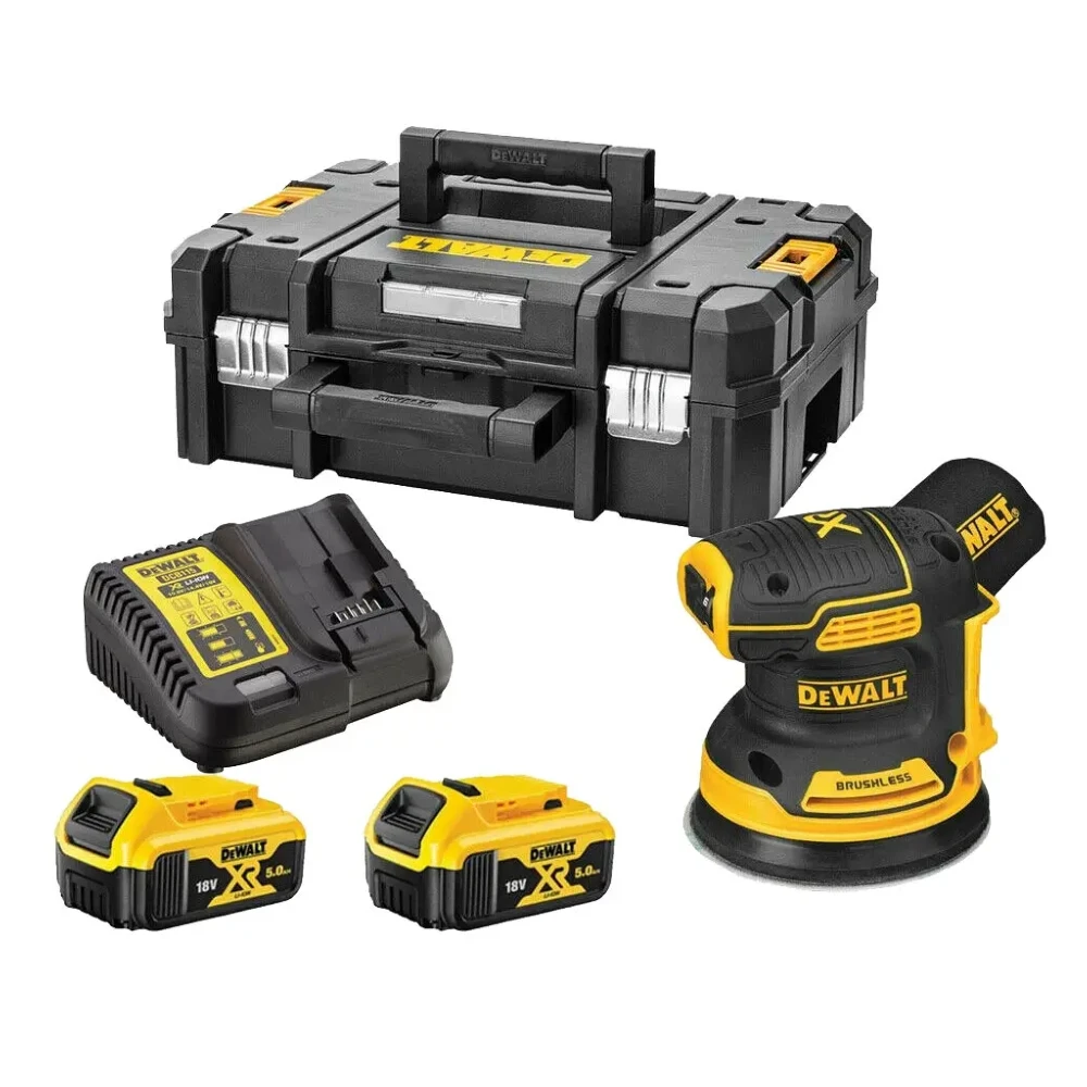DeWALT DCW210P2 18V XR 125mm Cordless Brushless Orbit Sander Kit