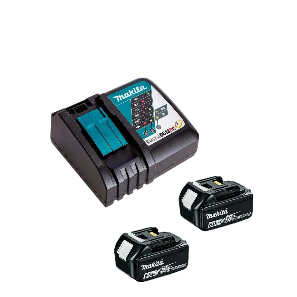 Makita Energy Kit 2x6.0Ah 18V LXT Li-Ion Batteries BL1860B & DC18RC Fast Charger