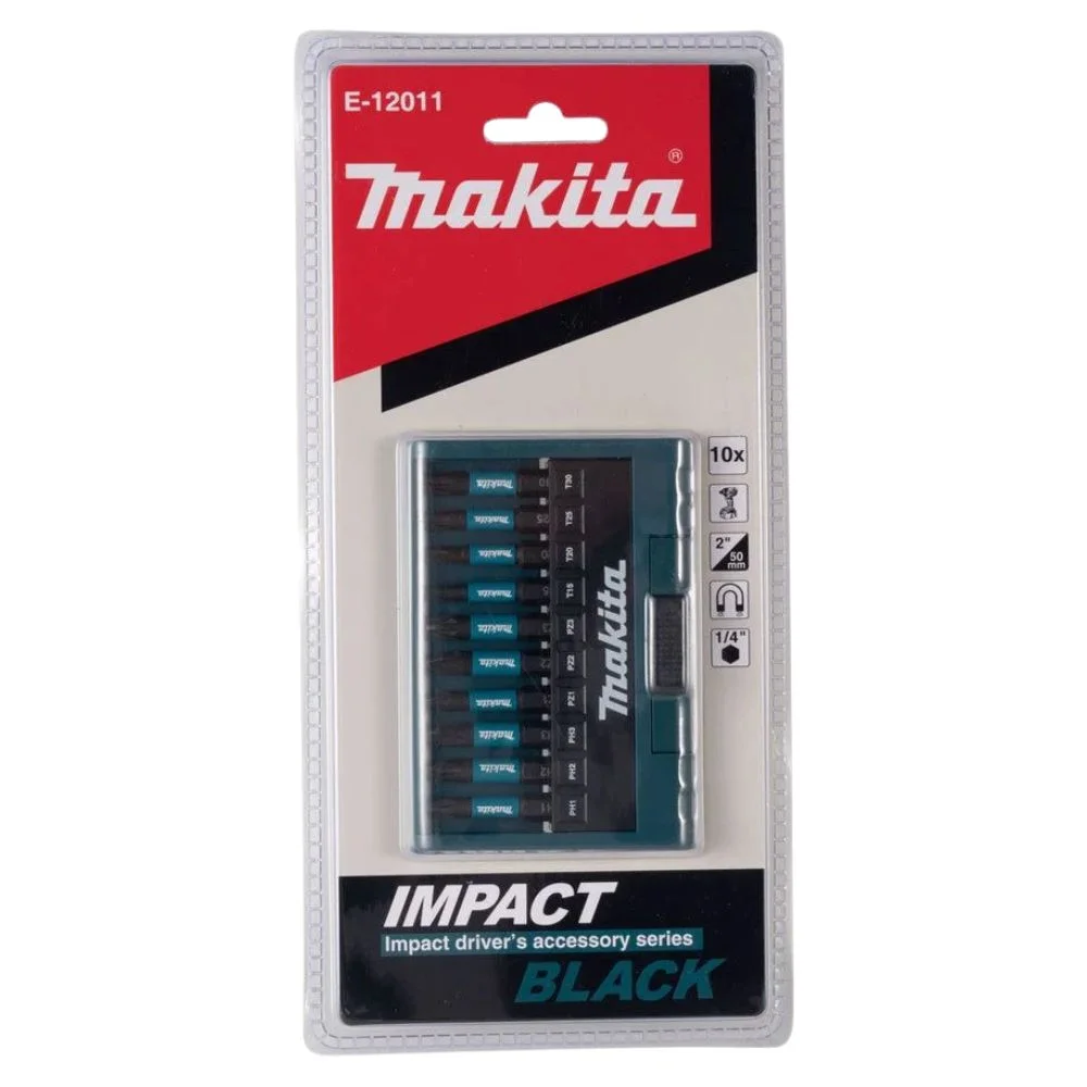 Makita E-12011 10-Piece Impact Black Bit Set