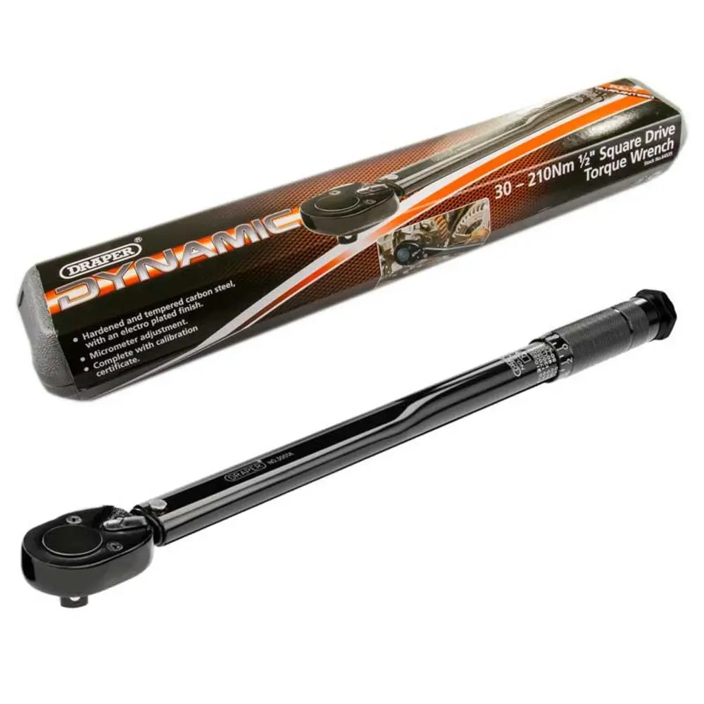 Draper 64535 3001A/BK 1/2" Square Drive Ratchet Torque Wrench