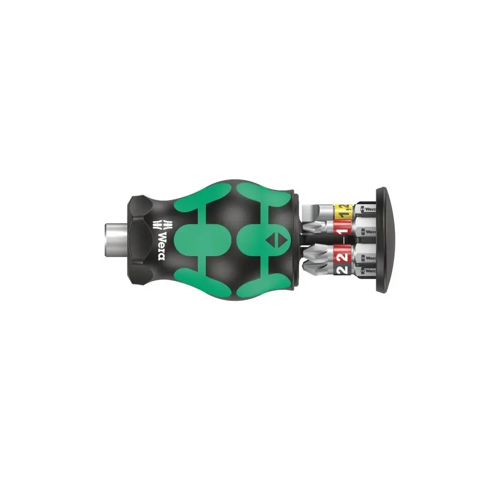 Wera 008874 6 Piece Kraftform Kompakt Stubby Magazine 2 Screwdriver Bit Set PH/PZ/SL