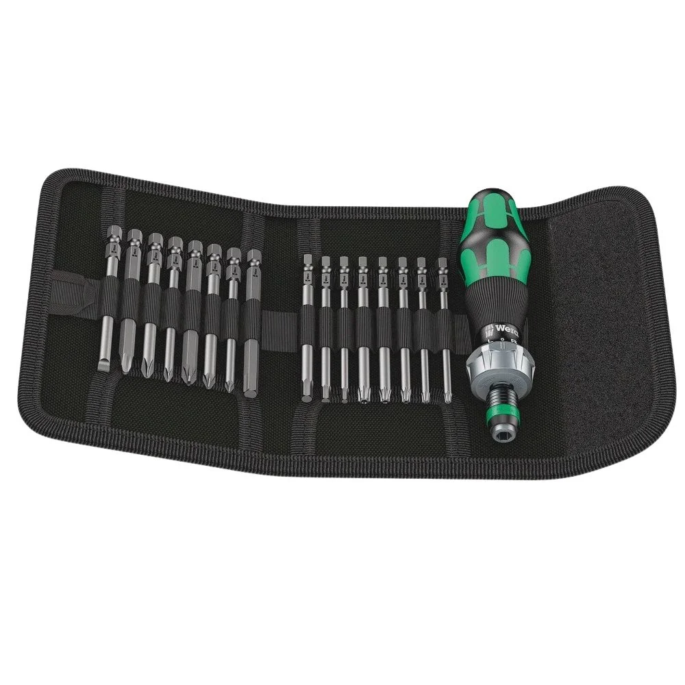 Wera Kraftform Kompakt 60 Ratchet Screwdriver & Bit Set, 17pc, 05051040001