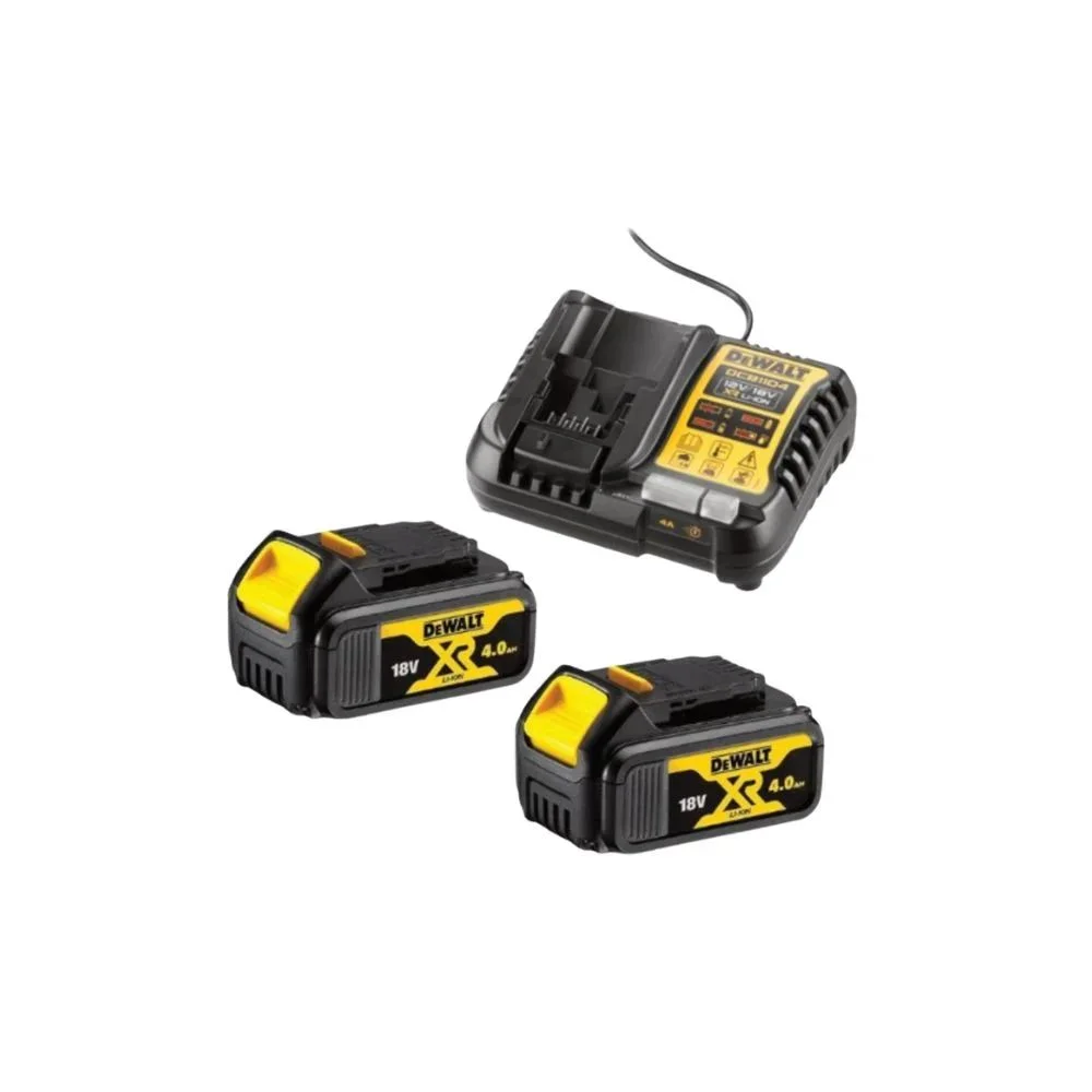 DeWALT DCB1104M2 18V Li-ion 4.0Ah Battery Twin Pack & DCB1104 Charger Kit