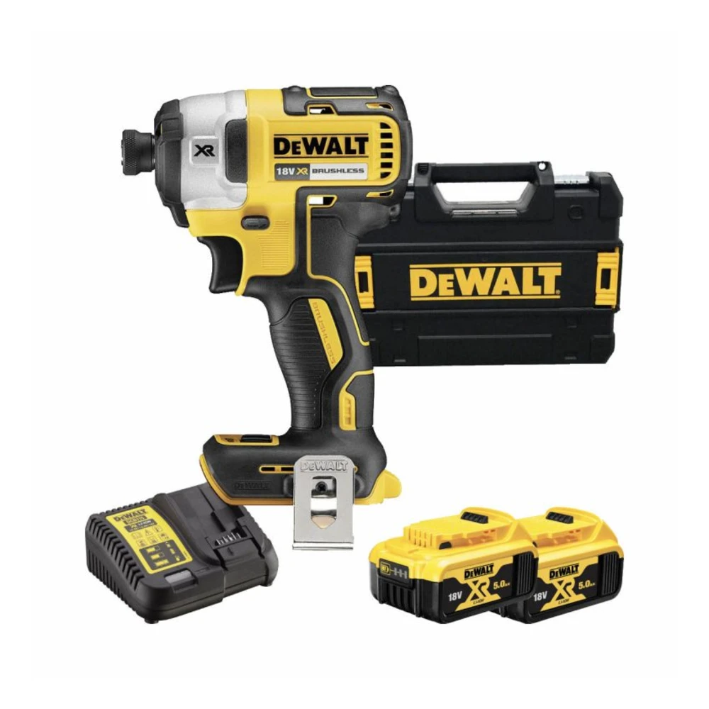 DeWALT DCF887P2 18V XR Brushless 3 Speed Impact Driver Kit with 2 x 5Ah 