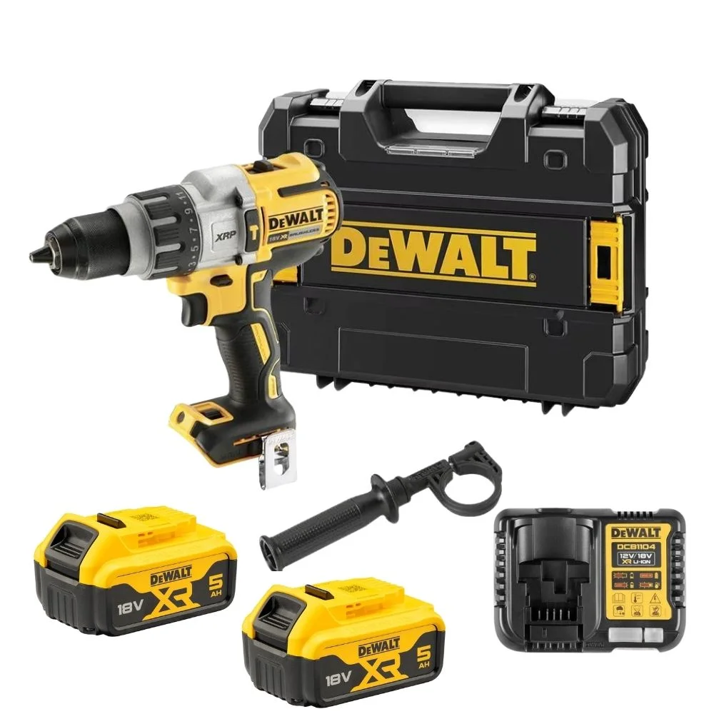 DeWALT DCD996P2 18V Cordless XR 3 Speed Brushless Combi Drill (2 x 5Ah Batteries) in TStak