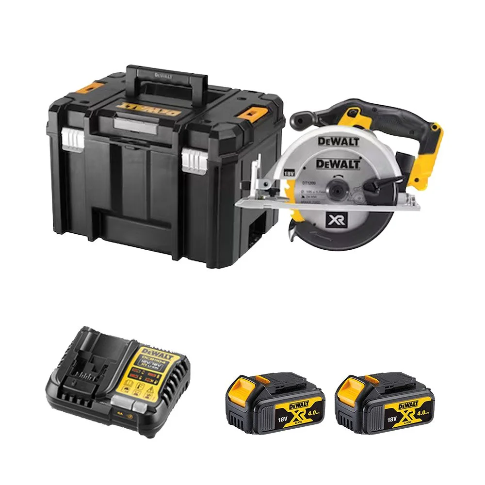 DeWALT DCS391M2 18V XR Circular Saw 165mm With 2 x 4.0Ah Batteries Charger TSTAK VI Case