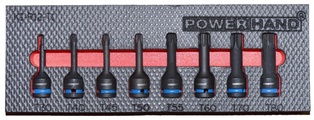 POWERHAND 1/2" Torx Impact Socket Set in EVA Foam T30-80