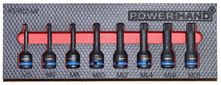 POWERHAND 1/2" Spline Impact Socket Set M5-18