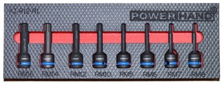 Powerhand 1/2" Ribe Impact Bit Socket Set