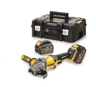 DeWalt DCG414N 54V XR Flexvolt 125mm Angle Grinder w/ 2x 6Ah battery and TSTAK case