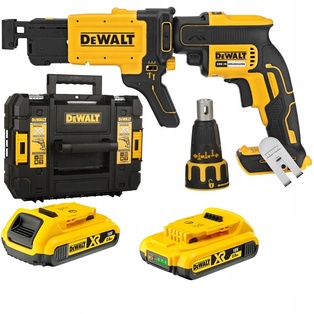 DeWalt DCF620 Brushless Autofeed Collated Drywall Screwgun 18V with 2x2.0Ah Batteries, TSTAK