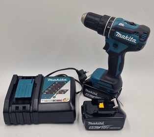Makita DHP485 18V LXT Brushless Cordless Combi Drill Kit – 2 x 5.0Ah Batteries & Charger