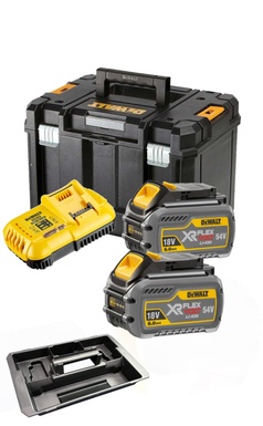 DeWalt 2x DCB546 18V / 54V XR FLEXVOLT 6Ah Battery + DCB118 Fast Charger w/ TSTAK