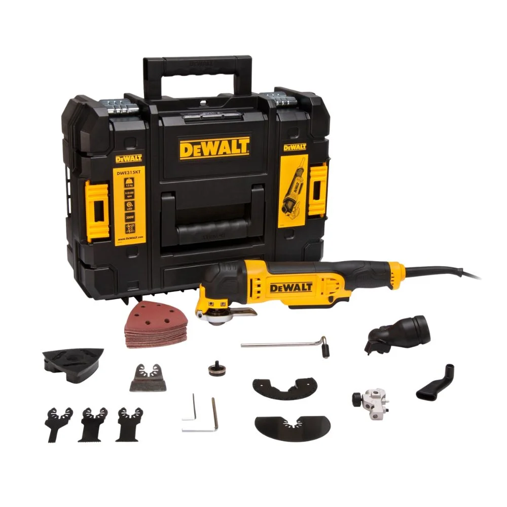 DeWALT DWE315KT 240V Corded Oscillating Multi-Tool with Accessories & Tool Box