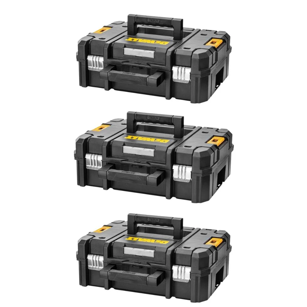 DeWALT DWST1-70703 T-Stak Toolbox Tool Storage II Suitcase Empty Carry Case - Triple Pack