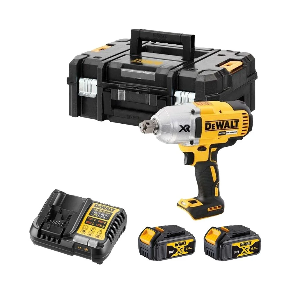 DeWALT DCF897M2 18V XR Brushless Cordless Impact Wrench 3/4″ With 2x4Ah Batt, Charger & Case