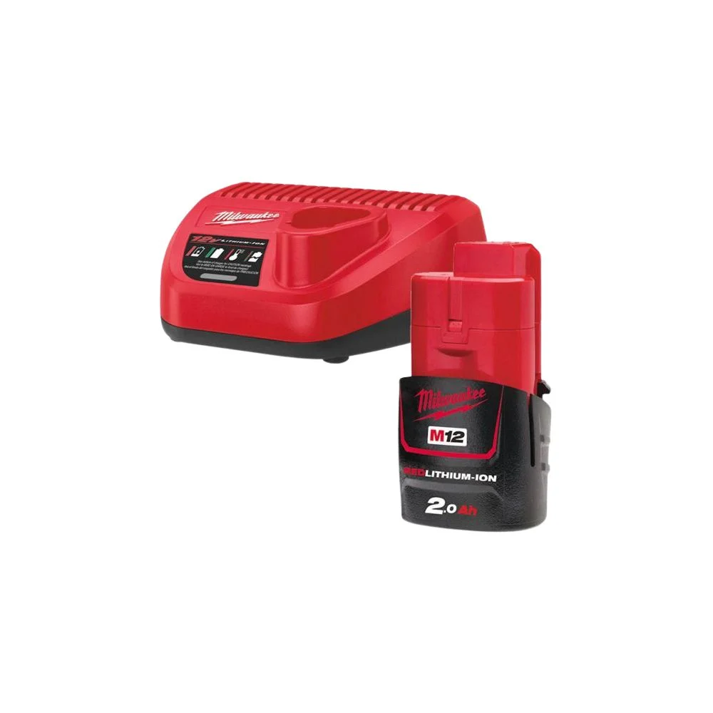 Milwaukee M12NRG-201 Energy Pack 4933451901 – 1 x M12B2 2Ah Battery & C12C Charger 