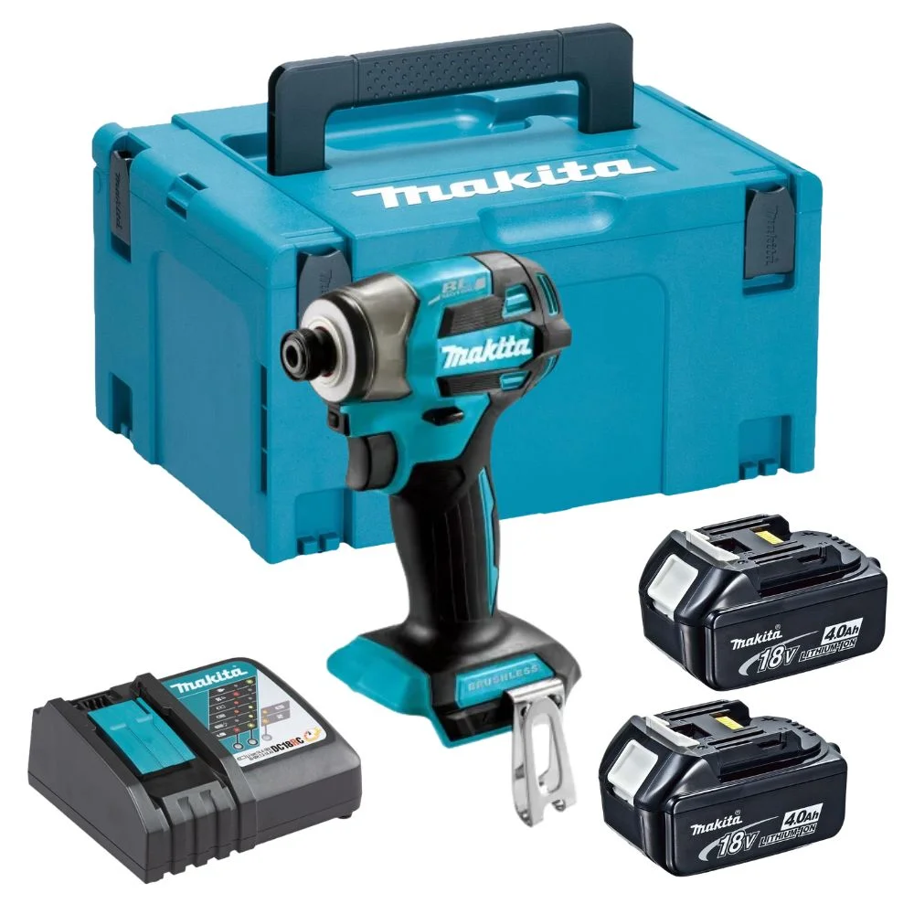 Makita DTD173RMJ 18V LXT Brushless Impact Driver – 2x4Ah Batteries, Charger & MAKPAC 3 Case
